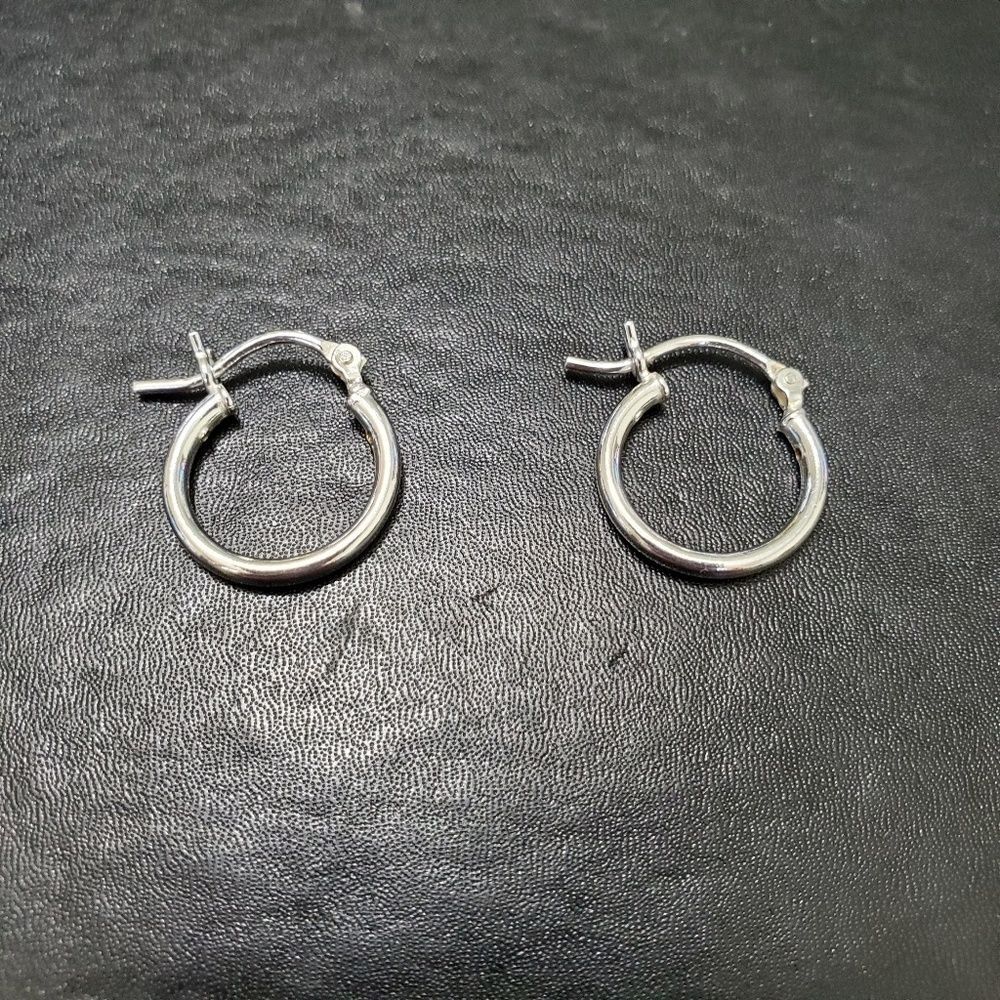 Silver plated hoop earrings